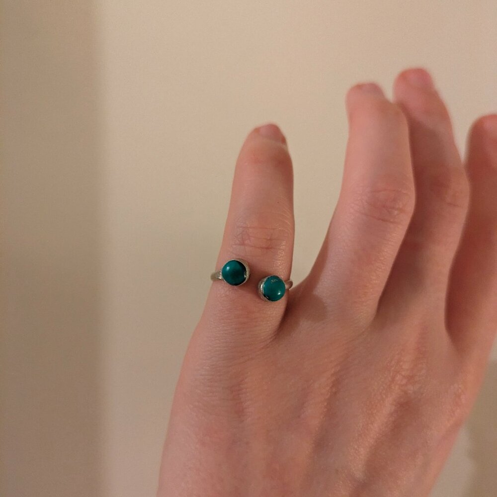 Vintage Sterling Silver Turquoise Ring